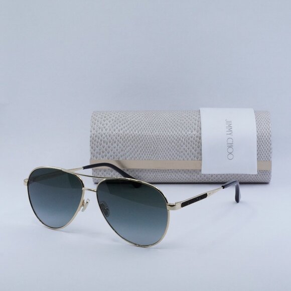 Jimmy Choo JIMENA/S 02M2 9O Aviator Sunglasses - Gold/Black/Grey main image 5